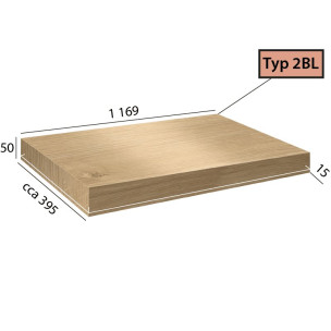 Vinylové schody Ecoline Step - typ 2BL 9551 Dub champagne - rozměr