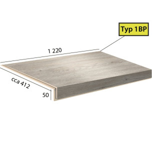 Vinylové schody Ecoline Step - typ 1BP 9506 Dub bílý polární - rozměr