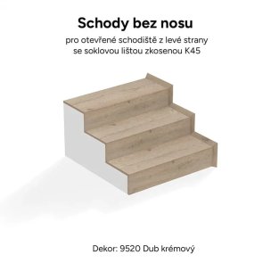 Schody-bez-nosu-otevrene-zleva-lista-K45-Silent-Step-BRASED-Ecoline-Click-9520-Dub-kremovy