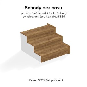 Schody-bez-nosu-otevrene-zleva-lista-KS56-Silent-Step-BRASED-Ecoline-Click-9523-Dub podzimni