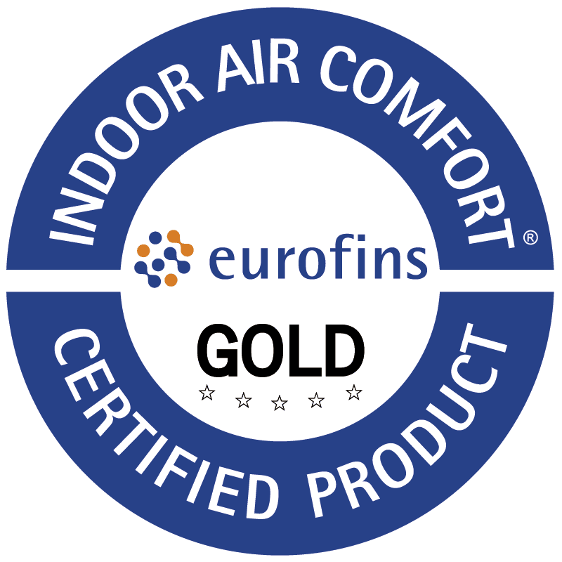 Certifikát zdravotně nezávadnných podlah Indoor Air Comfort Gold